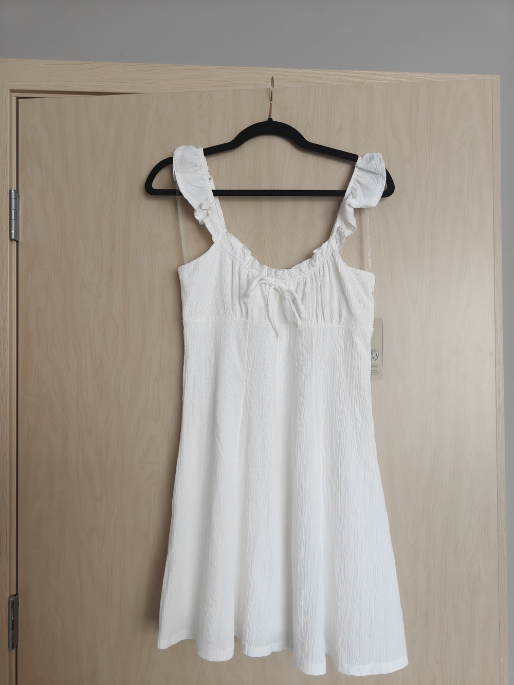 NWT White Ruffle Sleeve Mini Dress